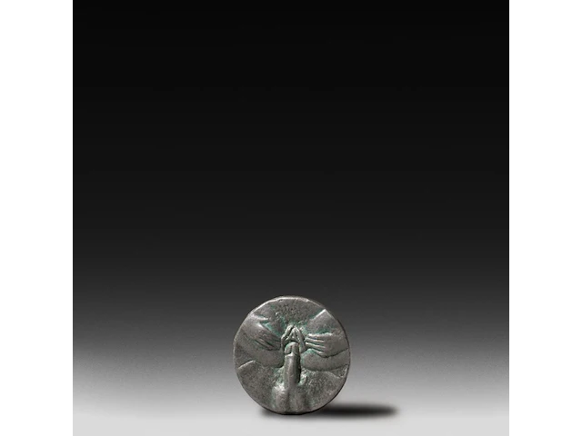 A satirical belgian lead coin of king leopold ii, with an explicit coitus scene on the verso, late 19thc - afbeelding 2 van  4