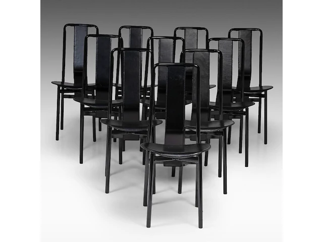 A set of 10 italian design irma dining chairs by achille castiglioni for zanotta, 1970s, 90 x 40 x 48 cm. (35.42 x 15 3/4 x 18.89 in.) - afbeelding 3 van  10
