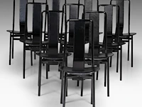 A set of 10 italian design irma dining chairs by achille castiglioni for zanotta, 1970s, 90 x 40 x 48 cm. (35.42 x 15 3/4 x 18.89 in.) - afbeelding 3 van  10