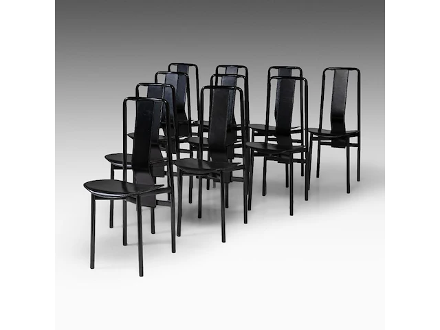 A set of 10 italian design irma dining chairs by achille castiglioni for zanotta, 1970s, 90 x 40 x 48 cm. (35.42 x 15 3/4 x 18.89 in.) - afbeelding 4 van  10