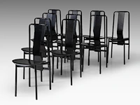 A set of 10 italian design irma dining chairs by achille castiglioni for zanotta, 1970s, 90 x 40 x 48 cm. (35.42 x 15 3/4 x 18.89 in.) - afbeelding 4 van  10