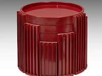 A set of 4 italian space age red plastic marema occasional tables, designed by gianfranco frattini for cassina 38 x 44 cm. (14.96 x 17.32 in.) - afbeelding 4 van  7