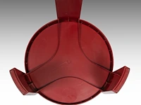 A set of 4 italian space age red plastic marema occasional tables, designed by gianfranco frattini for cassina 38 x 44 cm. (14.96 x 17.32 in.) - afbeelding 6 van  7