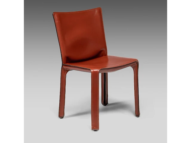 A set of 4 leather cab chairs by mario bellini for cassina 83 x 45 x 48 cm. (32.67 x 17.71 x 18.89 in.) - afbeelding 4 van  11