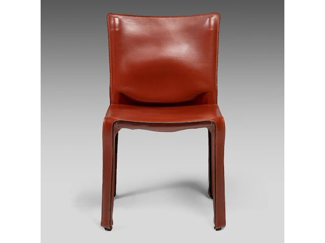 A set of 4 leather cab chairs by mario bellini for cassina 83 x 45 x 48 cm. (32.67 x 17.71 x 18.89 in.) - afbeelding 5 van  11
