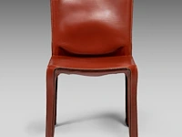 A set of 4 leather cab chairs by mario bellini for cassina 83 x 45 x 48 cm. (32.67 x 17.71 x 18.89 in.) - afbeelding 5 van  11