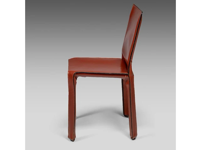 A set of 4 leather cab chairs by mario bellini for cassina 83 x 45 x 48 cm. (32.67 x 17.71 x 18.89 in.) - afbeelding 6 van  11