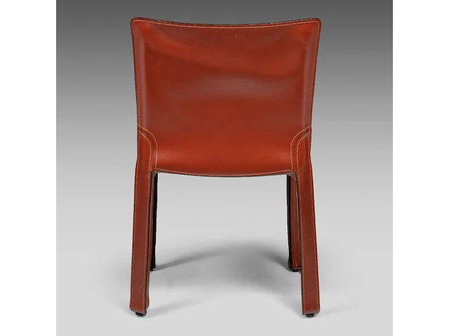 A set of 4 leather cab chairs by mario bellini for cassina 83 x 45 x 48 cm. (32.67 x 17.71 x 18.89 in.) - afbeelding 7 van  11