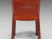 A set of 4 leather cab chairs by mario bellini for cassina 83 x 45 x 48 cm. (32.67 x 17.71 x 18.89 in.) - afbeelding 7 van  11