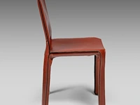 A set of 4 leather cab chairs by mario bellini for cassina 83 x 45 x 48 cm. (32.67 x 17.71 x 18.89 in.) - afbeelding 8 van  11