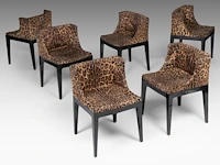 A set of 6 'mademoiselle' chairs by philippe starck for kartell, italy, 2003, h 80 - w 53 cm
