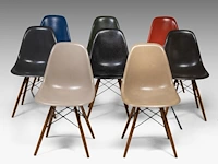 A set of 8 vintage dsw chairs by ray and charles eames for herman miller 81 x 53 x 47 cm. (31.89 x 20.87 x 18 1/2 in.)