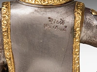 A set of four gilt and silver-plated musketeers by piero benzoni (1938) 23 cm. (9.06 in.) - afbeelding 8 van  10
