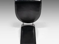 A set of six italian design fasem dining chairs by vegni and gualtierotti in black leather, 104 x 45 x 55 cm. (40.93 x 17.71 x 21.64 in.) - afbeelding 7 van  9