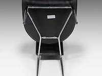 A set of six italian design fasem dining chairs by vegni and gualtierotti in black leather, 104 x 45 x 55 cm. (40.93 x 17.71 x 21.64 in.) - afbeelding 8 van  9