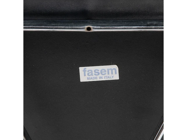 A set of six italian design fasem dining chairs by vegni and gualtierotti in black leather, 104 x 45 x 55 cm. (40.93 x 17.71 x 21.64 in.) - afbeelding 9 van  9
