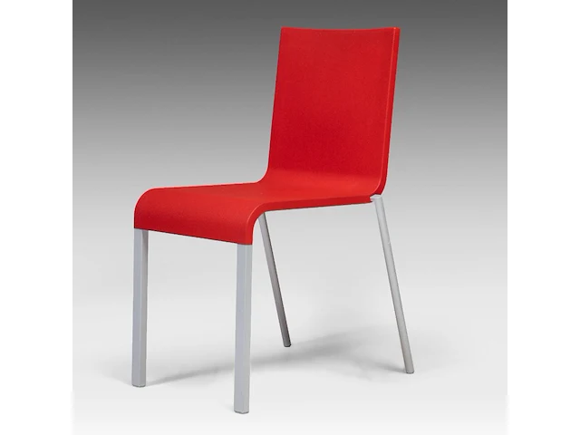A set of six red .03 stacking chairs by maarten van severen for vitra 79 x 43 x 49 cm. (31.10 x 16.92 x 19.28 in.) - afbeelding 2 van  9