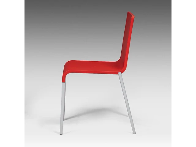 A set of six red .03 stacking chairs by maarten van severen for vitra 79 x 43 x 49 cm. (31.10 x 16.92 x 19.28 in.) - afbeelding 3 van  9