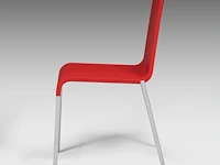 A set of six red .03 stacking chairs by maarten van severen for vitra 79 x 43 x 49 cm. (31.10 x 16.92 x 19.28 in.) - afbeelding 3 van  9