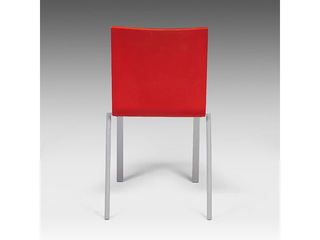 A set of six red .03 stacking chairs by maarten van severen for vitra 79 x 43 x 49 cm. (31.10 x 16.92 x 19.28 in.) - afbeelding 4 van  9