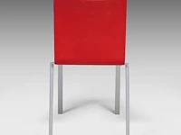 A set of six red .03 stacking chairs by maarten van severen for vitra 79 x 43 x 49 cm. (31.10 x 16.92 x 19.28 in.) - afbeelding 4 van  9
