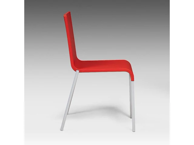A set of six red .03 stacking chairs by maarten van severen for vitra 79 x 43 x 49 cm. (31.10 x 16.92 x 19.28 in.) - afbeelding 5 van  9