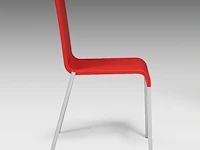 A set of six red .03 stacking chairs by maarten van severen for vitra 79 x 43 x 49 cm. (31.10 x 16.92 x 19.28 in.) - afbeelding 5 van  9