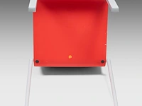 A set of six red .03 stacking chairs by maarten van severen for vitra 79 x 43 x 49 cm. (31.10 x 16.92 x 19.28 in.) - afbeelding 6 van  9