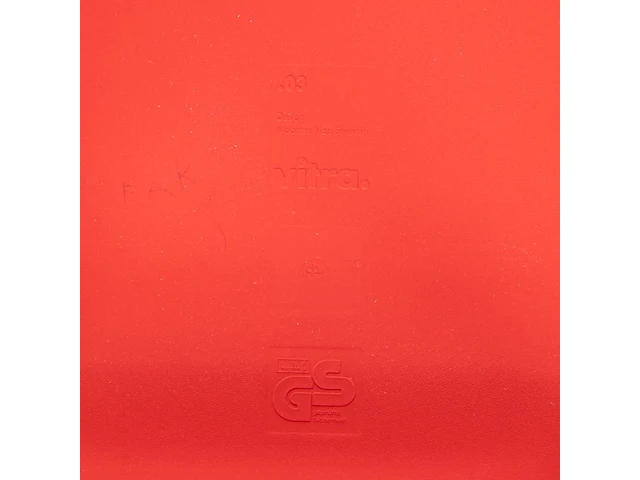 A set of six red .03 stacking chairs by maarten van severen for vitra 79 x 43 x 49 cm. (31.10 x 16.92 x 19.28 in.) - afbeelding 7 van  9