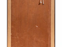 A set of two chinese paintings, 'beauties on a terrace', signed, late qing (early 20thc), framed 153 x 53 cm (one frame) - afbeelding 7 van  15