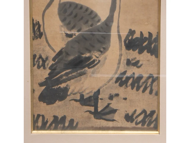 A set of two chinese paintings, 'reeds and geese', ink on paper, signed and seal stamped, republic period, framed 53 x 158,5 cm (each) - afbeelding 4 van  7
