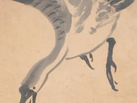 A set of two chinese paintings, 'reeds and geese', ink on paper, signed and seal stamped, republic period, framed 53 x 158,5 cm (each) - afbeelding 6 van  7