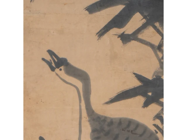 A set of two chinese paintings, 'reeds and geese', ink on paper, signed and seal stamped, republic period, framed 53 x 158,5 cm (each) - afbeelding 7 van  7