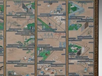 A set of two japanese six-panel byobu folding screens, 'the tale of genji', meiji period (early 20thc), 353 x 153 cm (one screen) - afbeelding 3 van  11