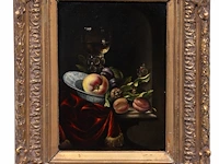 A still life after the dutch golden age, oil on canvas 30 x 22 cm. (11.81 x 8.66 in.), frame: 46 x 38 cm. (18.10 x 14.96 in.) - afbeelding 2 van  3