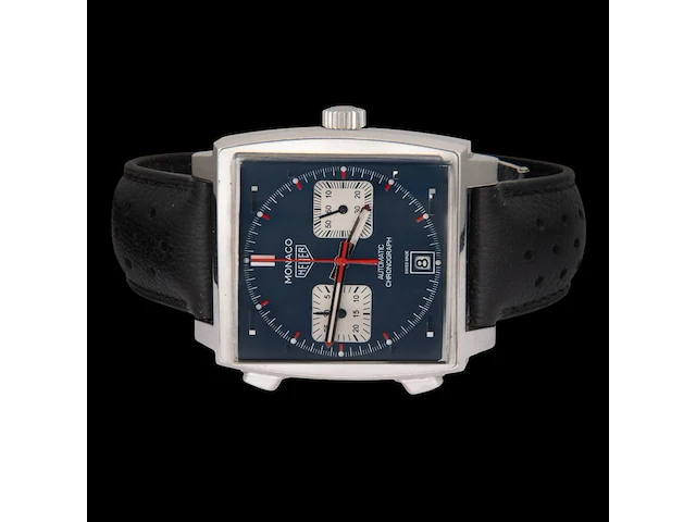 A tag heuer monaco calibre 11, ref. caw211p, steel automatic wristwatch - afbeelding 5 van  11