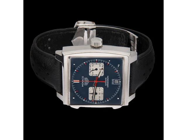 A tag heuer monaco calibre 11, ref. caw211p, steel automatic wristwatch - afbeelding 6 van  11