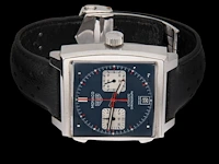 A tag heuer monaco calibre 11, ref. caw211p, steel automatic wristwatch - afbeelding 6 van  11