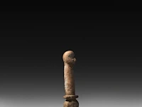 A terracotta phallic figure, excavated in afghanistan, h 20 cm - afbeelding 2 van  4