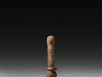A terracotta phallic figure, excavated in afghanistan, h 20 cm - afbeelding 3 van  4