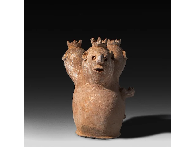 A terracotta three-headed nana densu legba torso figure, fon people, benin, 35 cm. (13.77 in.) - afbeelding 3 van  6