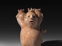 A terracotta three-headed nana densu legba torso figure, fon people, benin, 35 cm. (13.77 in.) - afbeelding 3 van  6