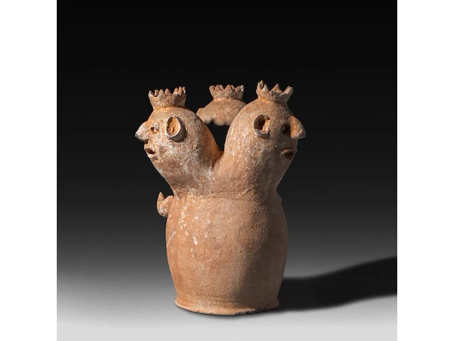 A terracotta three-headed nana densu legba torso figure, fon people, benin, 35 cm. (13.77 in.) - afbeelding 4 van  6
