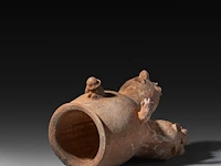 A terracotta three-headed nana densu legba torso figure, fon people, benin, 35 cm. (13.77 in.) - afbeelding 6 van  6