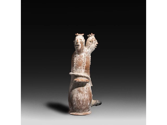 A terracotta three-headed nana densu legba torso figure, fon people, benin 37 cm. (14.57 in.) - afbeelding 2 van  6