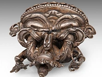 A tibetan silver figure of avalokitesvara, 19thc, h 8 cm - weight about 225 g - afbeelding 7 van  9