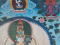 A tibetan thangka, 'eleven-headed avalokiteshvara/chenrezig', 19thc, framed 59 x 87 cm - afbeelding 8 van  10