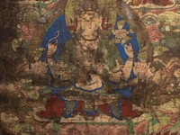A tibetan thangka of bodhisattva avalokitesvara, 19thc, framed 64 x 84 cm - afbeelding 2 van  5