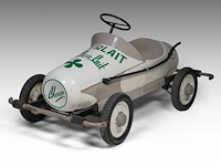 A torck 'koersmodel' pedal car for 'interlait', 1957-1960, parc-école verviers - 1960 71 x 150 x 77 cm. (27.94 x 59.04 x 30.30 in.)