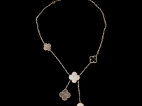 A van cleef & arpels 18ct rose-gold 'magic alhambra' necklace, signed vca and numbered, l 41 cm, weight 20,4g - afbeelding 2 van  6